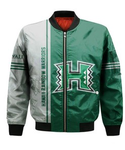 Hawaii Rainbow Warriors Bomber Jacket Half Style - NCAA