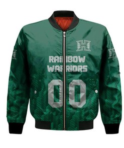 Hawaii Rainbow Warriors Bomber Jacket Logo Sport Ombre  - NCAA