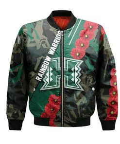 Hawaii Rainbow Warriors Bomber Sport Style Keep Go on- NCAA
