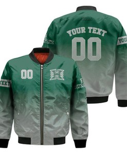 Hawaii Rainbow Warriors Fadded Bomber Jacket - NCAA