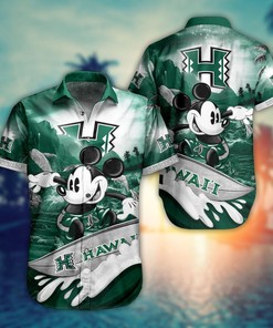 Hawaii Rainbow Warriors Mickey NCAA Hawaiian Shirt for Men And Women
