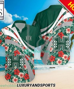 Hawaii Rainbow Warriors NCAA Hibiscus Tropical Flower Hawaiian Shirt