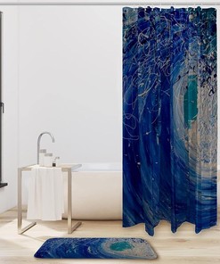 Hawaii Wave Bathroom Shower Curtain - Waterproof Fabric