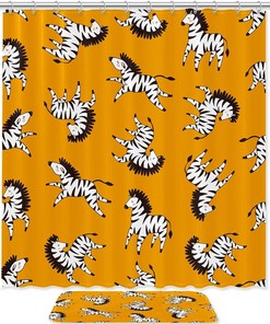 Hawaiian Beach Tropical Plants Fabric Shower Curtain Hooks - Bathroom Decor