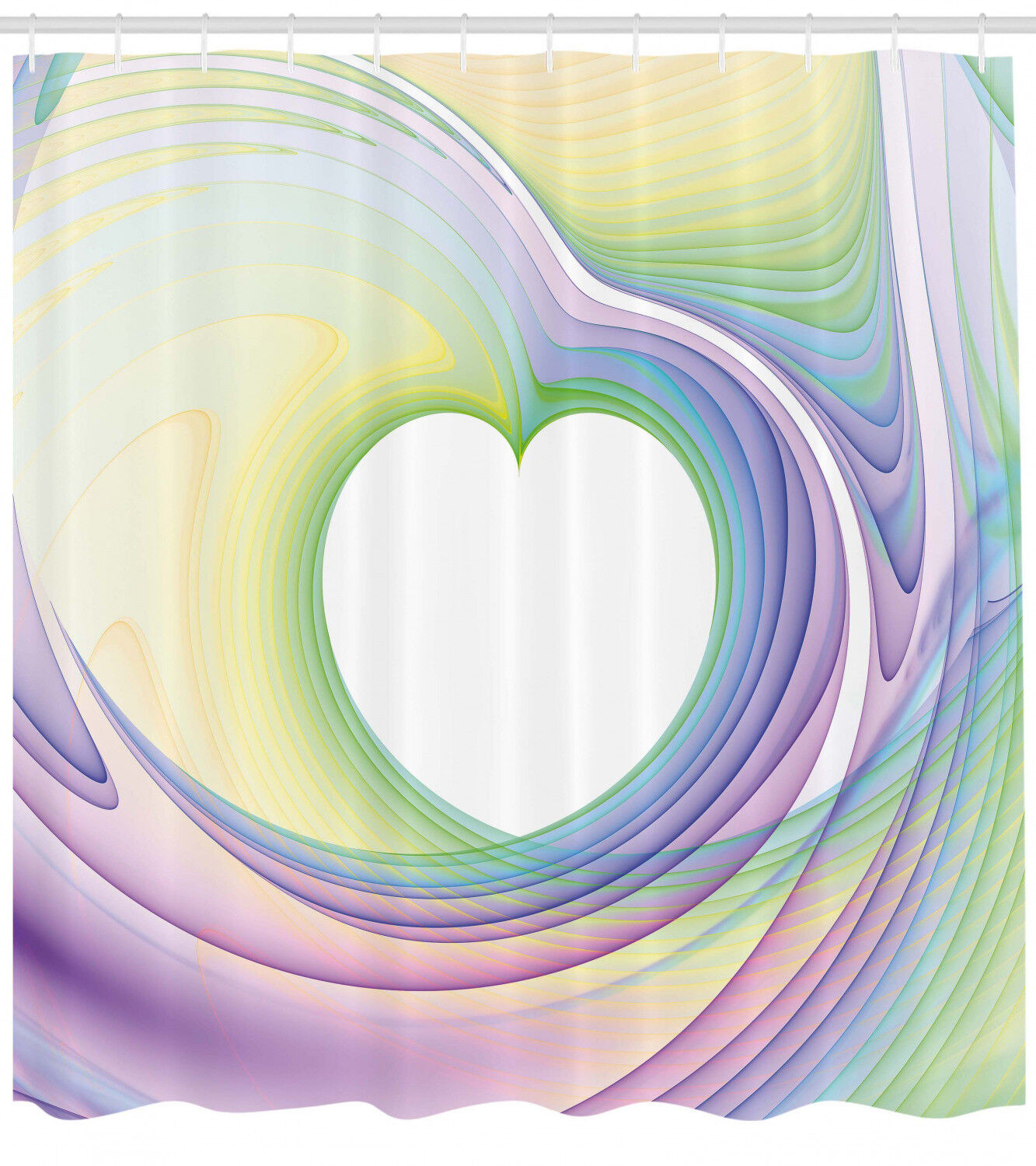 Heart Pattern Colorful Shower Curtain for Vibrant Bathroom Decor
