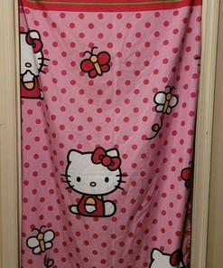 Hello Kitty Fabric Shower Curtain Bathroom Decor