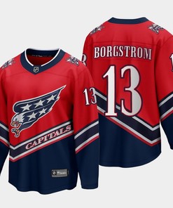 Henrik Borgstrom 13 Washington Capitals 2022 Special Edition Reverse Retro Red Jersey