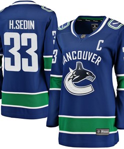 Henrik Sedin Vancouver Canucks Fanatics Branded Womens Home Breakaway Player Jersey - Blue Nhl