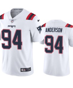 Henry Anderson 94 New England Patriots White Vapor Limited Jersey