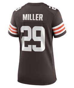 Herb Miller Cleveland Browns Women's Game Player Jersey - Brown