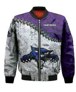 High Point Panthers Bomber Jacket Grunge Polynesian Tattoo- NCAA