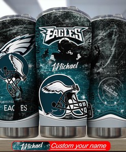 High-Quality Philadelphia Eagles Custom Name Tumbler for Die-Hard Supporters