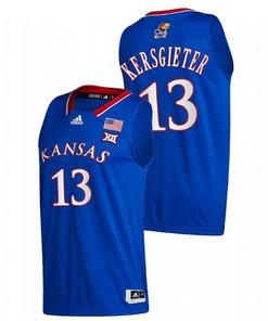 Holly Kersgieter 13 Kansas Jayhawks 2022 Basketball Men Jersey - Blue