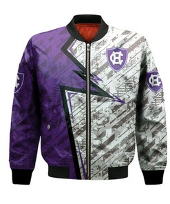 Holy Cross Crusaders Bomber Abstract Pattern Sport- NCAA