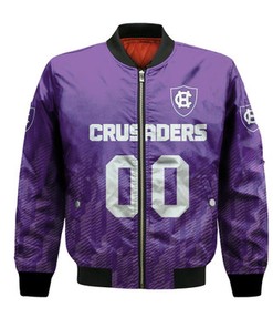 Holy Cross Crusaders Bomber Jacket Logo Sport Ombre  - NCAA