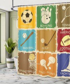 Home Decor Southwestern Shower Curtain, Ethnic Zigzag Bathroom Curtain