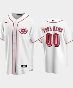Home Reds 00 Custom White Jersey