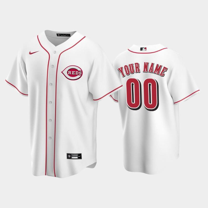 Home Reds 00 Custom White Jersey
