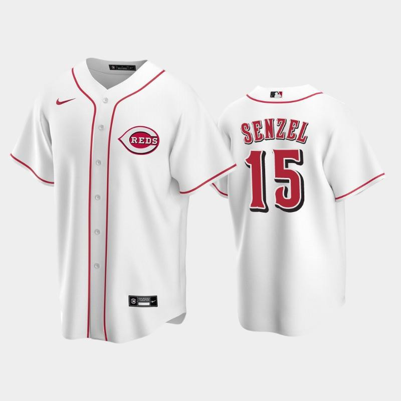 Home Reds 15 Nick Senzel White Jersey