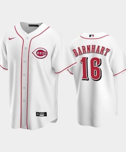Home Reds 16 Tucker Barnhart White Jersey