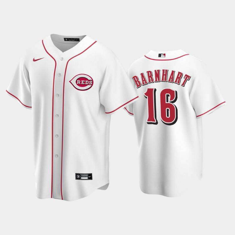 Home Reds 16 Tucker Barnhart White Jersey