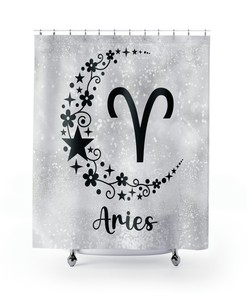 Horoscope Star Sign Gifts for Aries Birthday Zodiac lovers in this Astrology Lover Shower Curtain