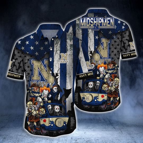 Horror Movies Navy Midshipmen Hawaiian Shirt