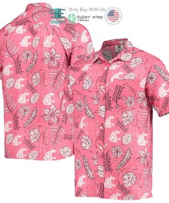 Hot Washington State Cougars Wes & Willy Vintage Floral Crimson Hawaii Shirt