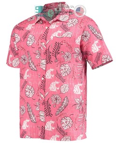 Hot Washington State Cougars Wes & Willy Vintage Floral Crimson Hawaii Shirt