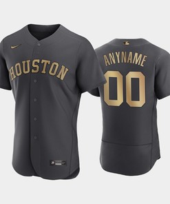 Houston Astros 00 Custom 2022-23 All-Star Game Charcoal Jersey