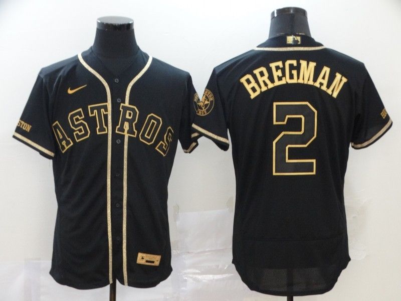 Houston Astros Alex Bregman #2 2020 Mlb Black Jersey