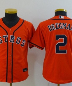 Houston Astros Alex Bregman #2 2020 Mlb Orange Jersey