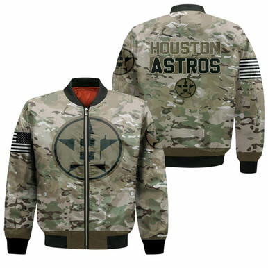Houston Astros Camouflage Veteran 3D Bomber Jacket Model 2511