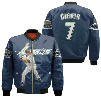 Houston Astros Craig Biggio 7 Throwback 1994 Player Navy Jersey Style Gift For Astros Fans Bomber Jacket