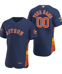 Houston Astros Custom 00 Navy 2022-23 World Series Jersey