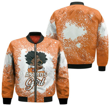 Houston Astros Girl African Girl MLB Team Allover Design Gift For Houston Astros Fans Bomber Jacket 900010013409
