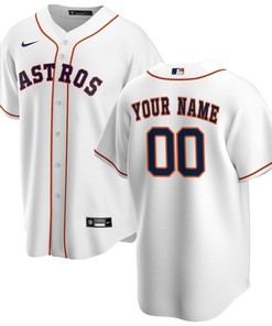 Houston Astros Home Custom Men Jersey - White