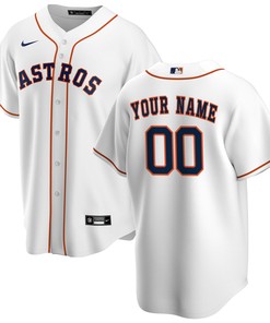 Houston Astros Home Replica Custom Jersey - White Custom Jerseys Mlb Ver 1