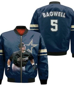 Houston Astros Jeff Bagwell 5 MLB Great Player 1997 Navy 2019 Gift For Astros Fans Bomber Jacket