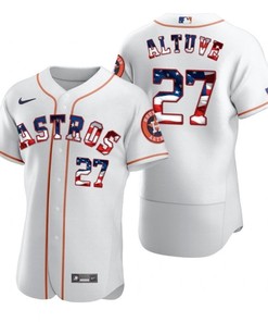 Houston Astros Jose Altuve #27 2020 Mlb White Jersey