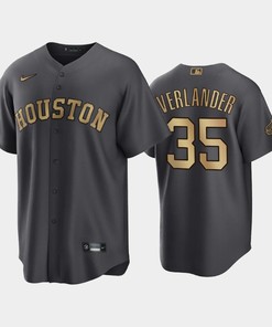 Houston Astros Justin Verlander 35 2022-23 All-Star Game AL Charcoal Jersey
