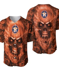 Houston Astros Mlb Fan Skull Baseball Jersey