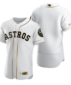 Houston Astros Mlb Golden Brandedition White Jersey Gift For Astros Fans