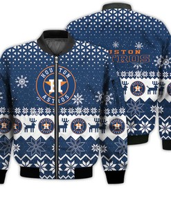 Houston Astros Sports Football American Ugly Christmas Sweater Gifts Unisex 3D Bomber Jacket