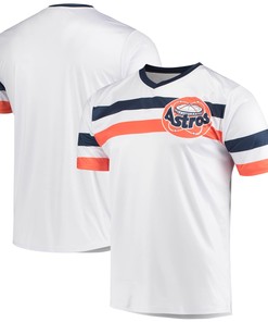 Houston Astros Stitches Cooperstown Collection V-neck Jersey - White Mlb