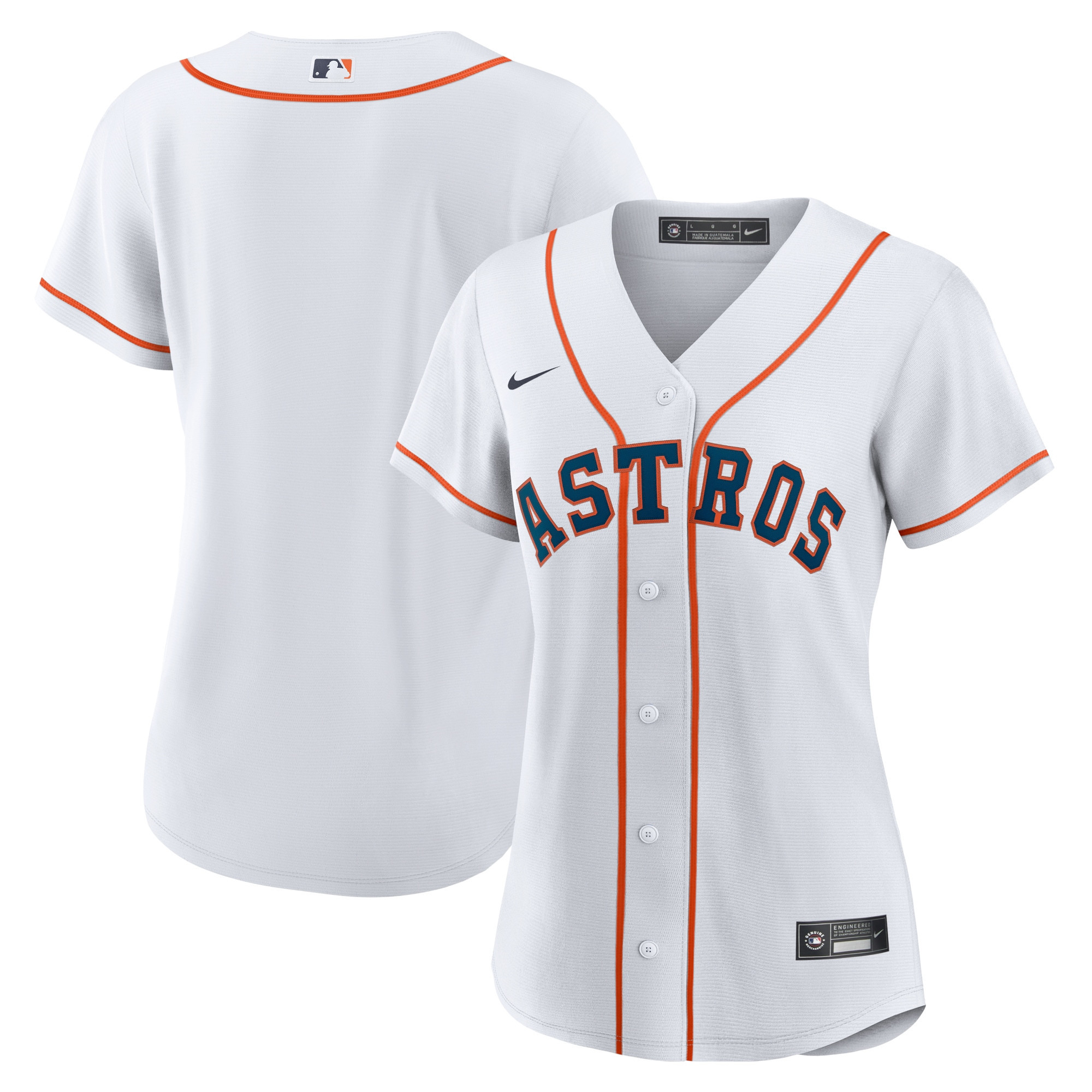 Houston Astros Womens Home Replica Team Jersey - White Mlb