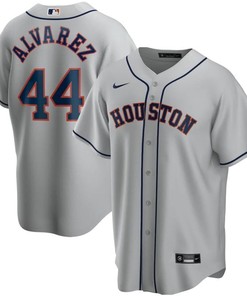 Houston Astros Yordan Alvarez #44 2020 Mlb Light Grey Jersey