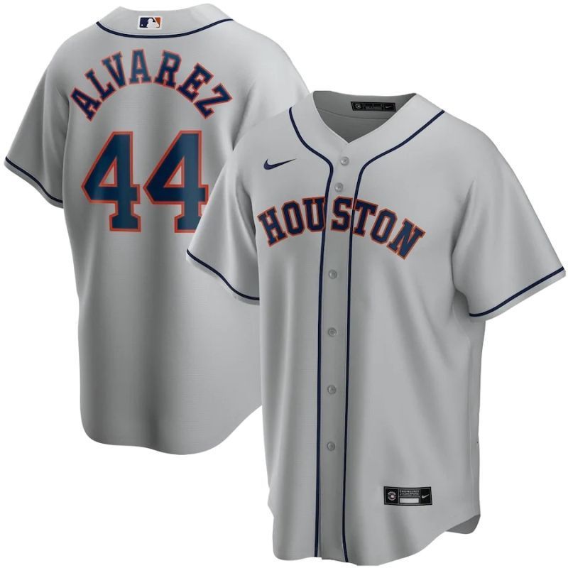 Houston Astros Yordan Alvarez #44 2020 Mlb Light Grey Jersey
