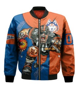 Houston Baptist Huskies Bomber Jacket Football Go On - NCAA