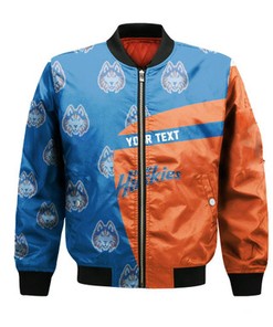 Houston Baptist Huskies Bomber Jacket Special Style - NCAA